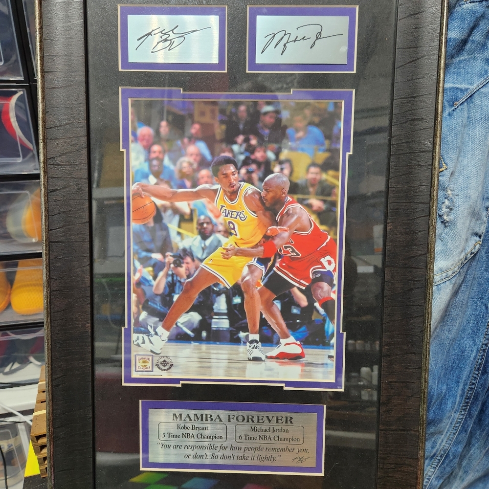 Framed Basketball Memorabilia with Signatures